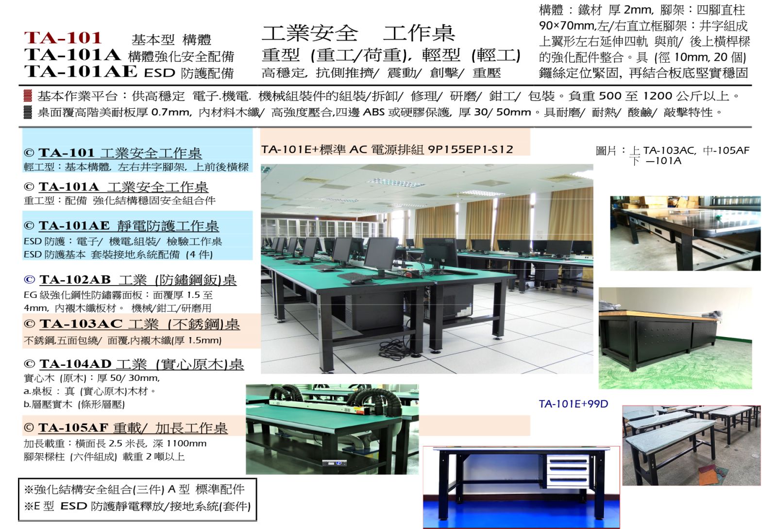 TA-101AE ESD防護配備 工作桌